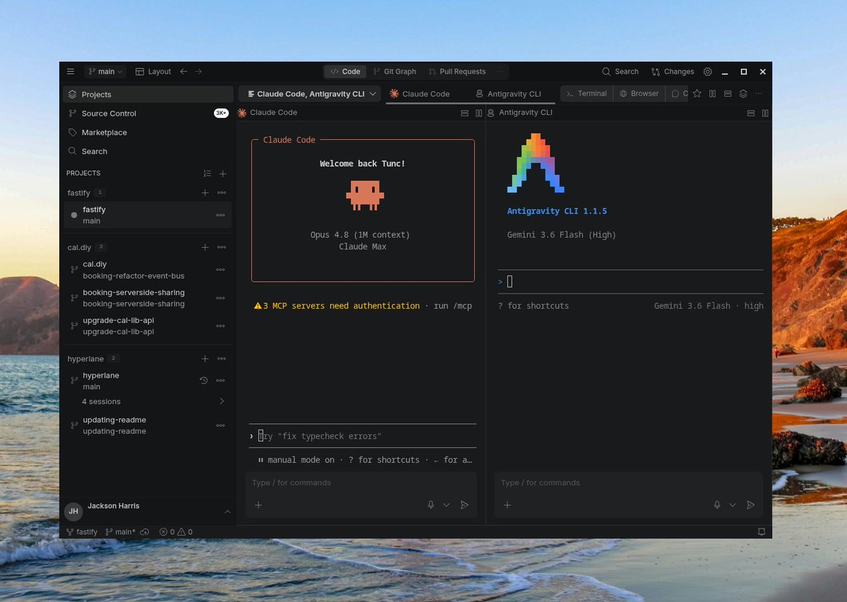 hyperlane_ide's tweet photo. Today we are launching the first Alpha version of Hyperlane. 

An independent IDE and ADE in one, built to orchestrate your coding agents in parallel and ship reviewable changes fast with built-in tooling to debug and profile your projects, all in one place. https://t.co/T7njkOyzgA