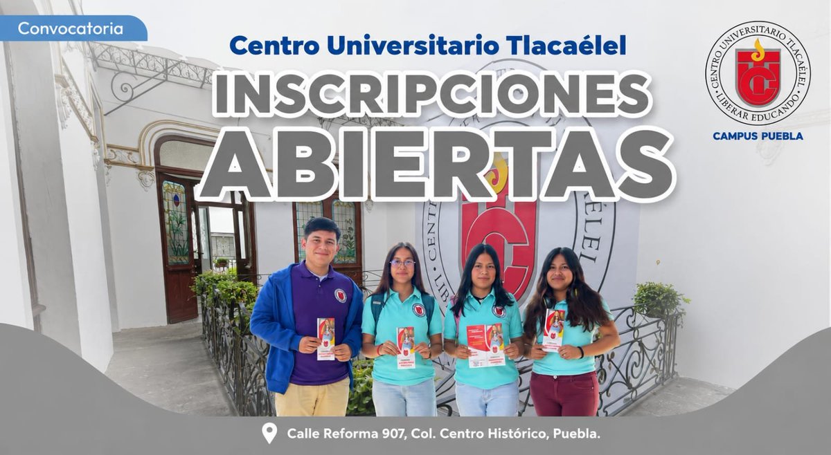 ahlai_domi43943's tweet photo. Conoce la nueva sede del CUT Campus Puebla y su oferta educativa. ¡Inscripciones abiertas! #YoSoyCUTPuebla #PedagogíaCUTPuebla #DerechoCUTPuebla https://t.co/57zf6Yr1TF