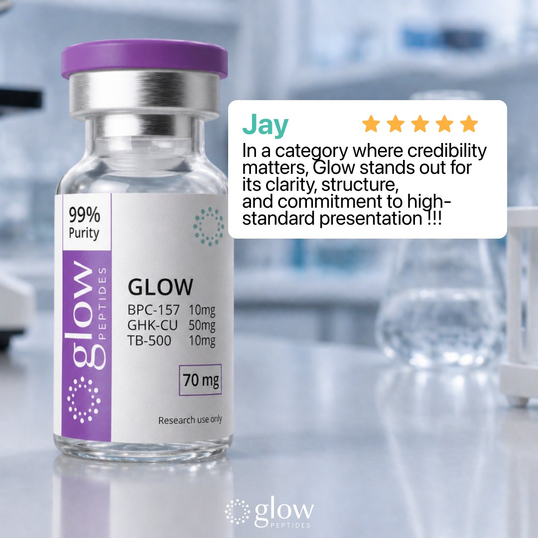 GlowPeptidesCo's tweet photo. The Glow community is growing, and we’re grateful for every review, message, and shared experience.

Thank you for being part of Glow.

#GlowPeptides #GlowCommunity #PeptideResearch #CustomerReviews #RUO https://t.co/mRAryKAj1v