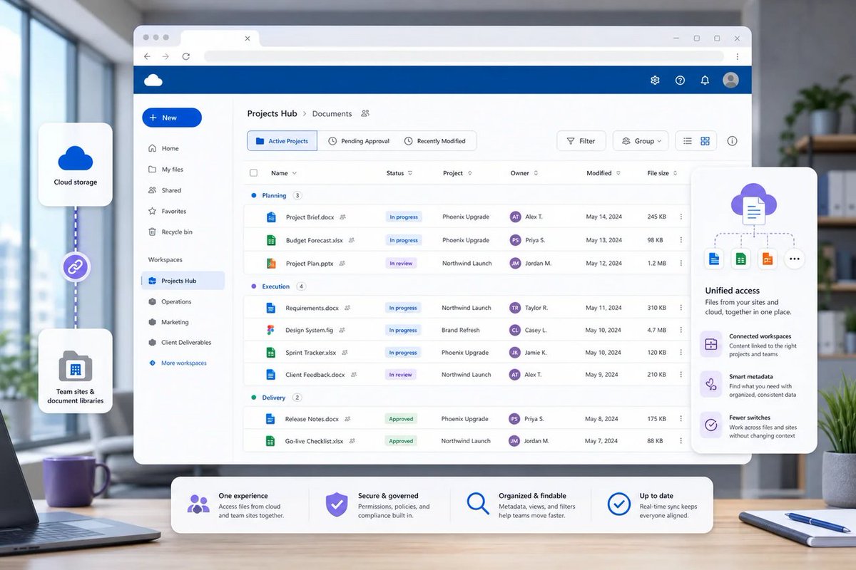 windowsforum's tweet photo. ☁️ OneDrive is borrowing SharePoint’s library views, so managing documents no longer means bouncing between Microsoft apps like it’s a corporate scavenger hunt. One less tab, one tiny victory.
https://t.co/gLGly3YLud
#Onedrive #Microsoft365 #SharepointViews #DocumentLibraries https://t.co/nhJPpndFff