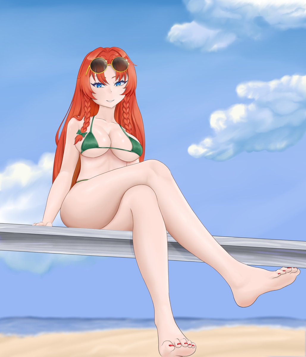 doofn1k's tweet photo. Meiling on the beach
#東方Projectㅤㅤㅤㅤ 
#touhou https://t.co/IPreB3nmzg