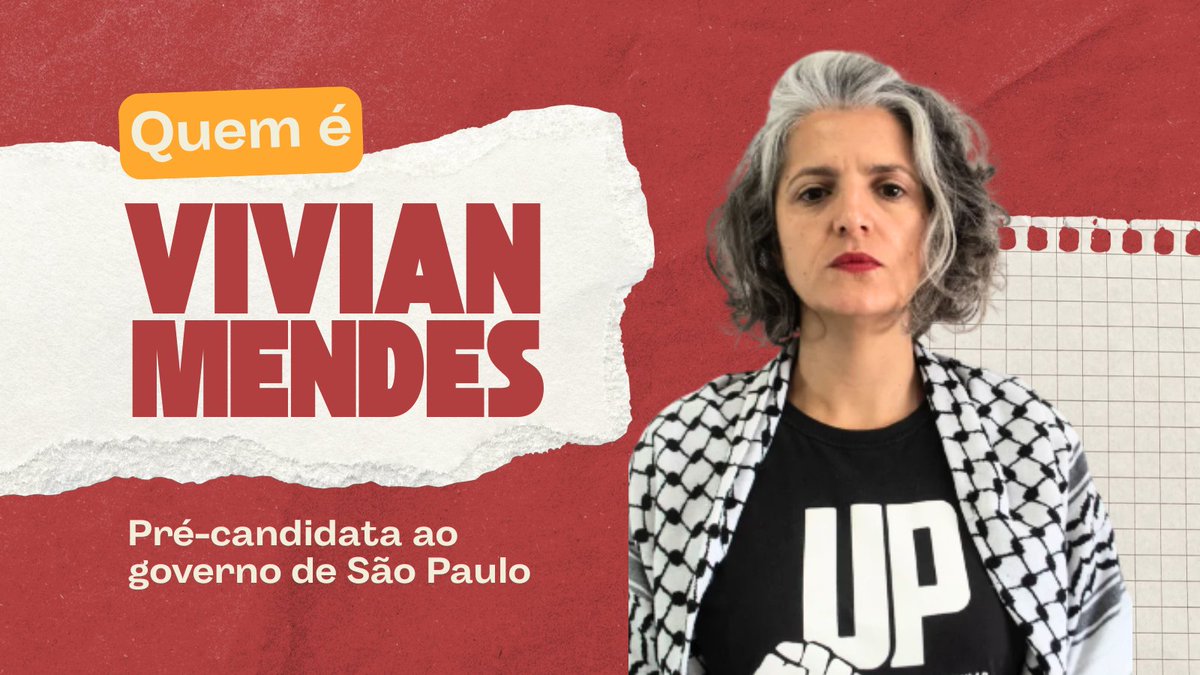 VivianMendesUP's tweet photo. QUEM É VIVIAN MENDES?
Pré-candidata ao governo de São Paulo pela #UnidadePopular

Segue o fio 🧶

#VIVIANMENDES #SAMARAMARTINS #UP https://t.co/OgxtzPnAHa