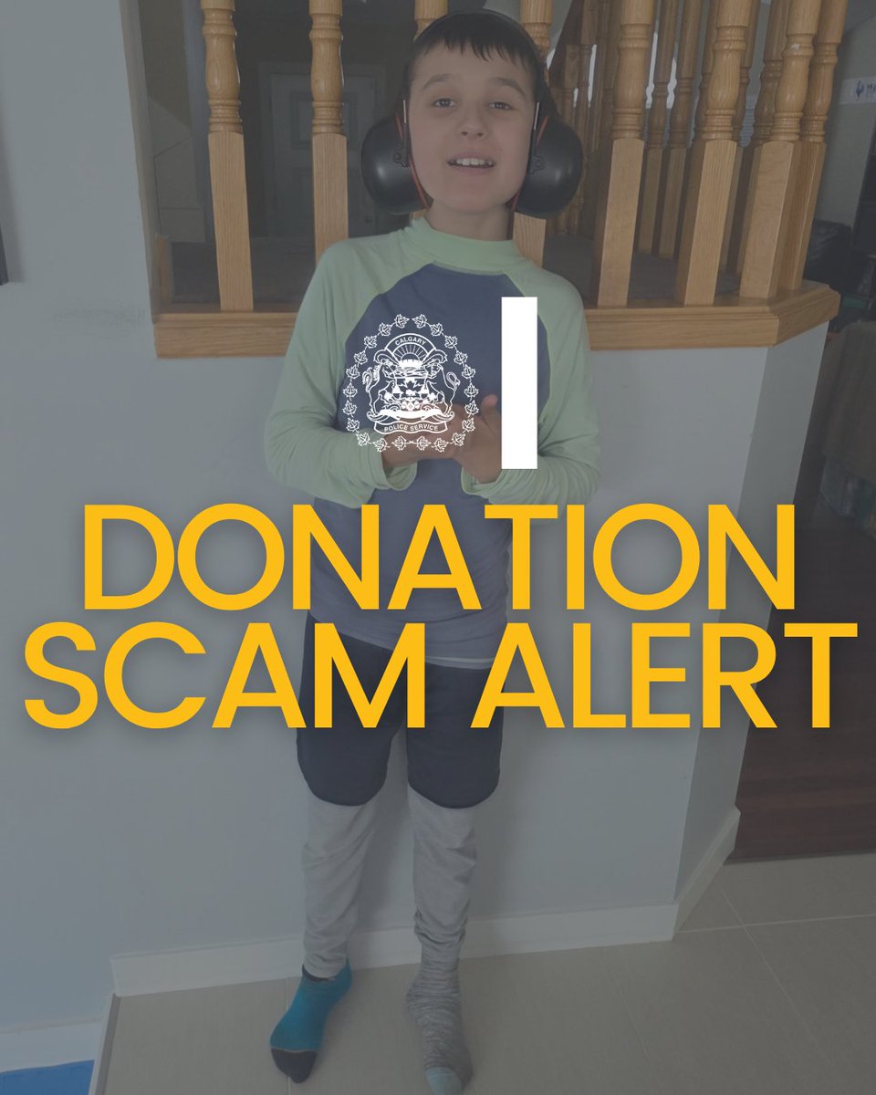 CalgaryPolice's tweet photo. 🚨Donation Scam Warning🚨

We have become aware of a GoFundMe campaign claiming to support Parker's case. This fundraiser is not authorized & has no connection to Parker's family.

At this time, the family has confirmed that there is no official GoFundMe associated with this case.

Police are urging the public to use caution when contributing to online fundraisers & to verify the legitimacy of any donation campaign before making a contribution.

Information?
☎️ CPS: 403-266-1234
🛑 @stopcrimeyyc
📞 @MCSCanada: 1-800-661-6160 | https://t.co/JXtsTsf3fr
📲 MCSC rescu: https://t.co/VyYpWzXyRV
 
⚖ Case #: CA26318270 | 3916