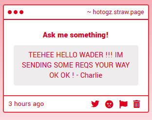 Hotogz's tweet photo. GIGGLING SO HARD HI CHARLIE!!! Everyone thank Charlie bc yall are gonna get some good angst / fluff because of them!! https://t.co/OI6x9659fX