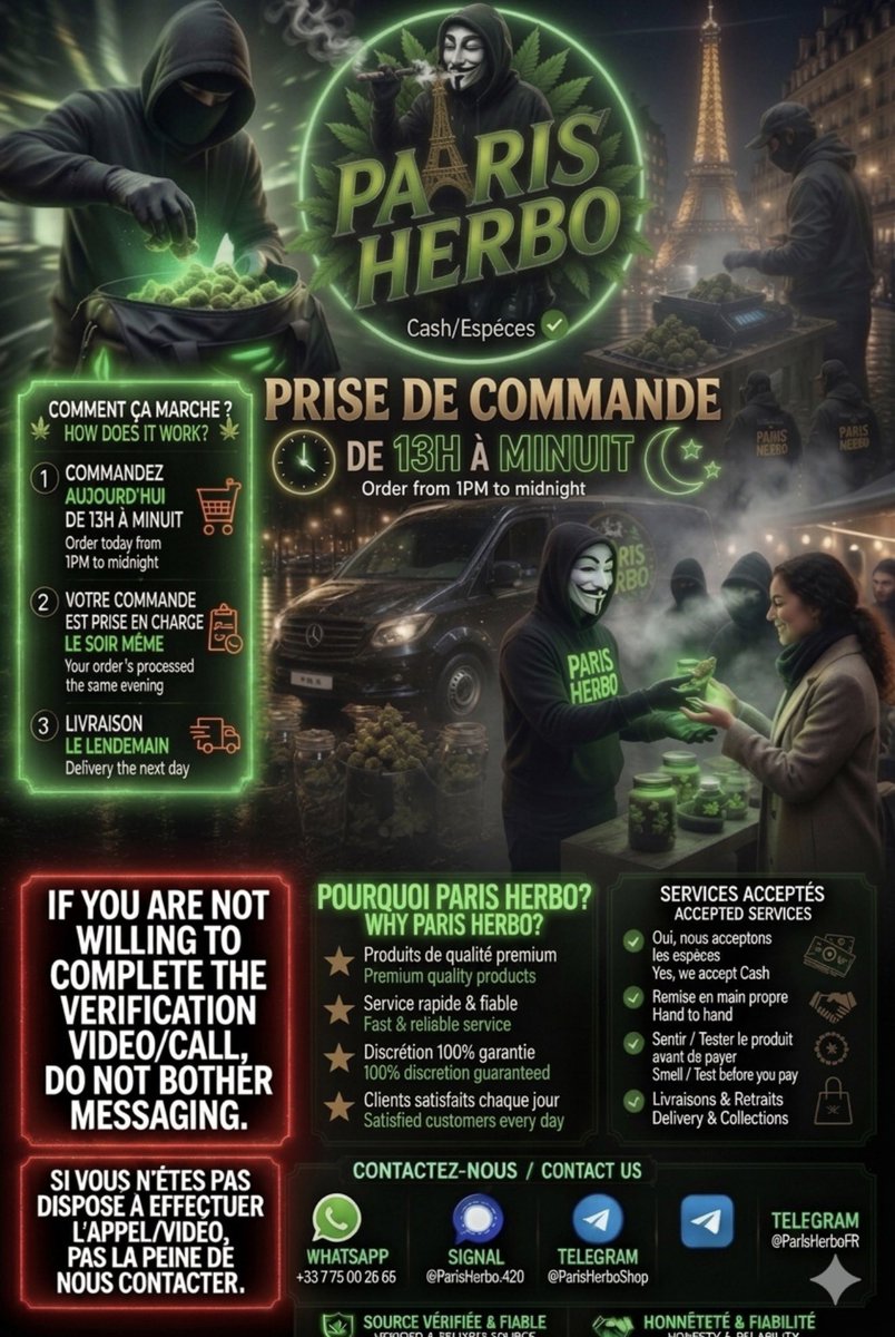 Aaron18188's tweet photo. #Paris #ParisMaVille #Poupettekenza #weed #THC 
⬇️Comander | Order
https://t.co/CVvtWbQSEJ
Cash ✅
#ParcdesPrinces #hash #beuh #weedparis #bédo #thc #mousseux #WPFF #cannabis #fumette #Static #Frozen https://t.co/5195fhin86