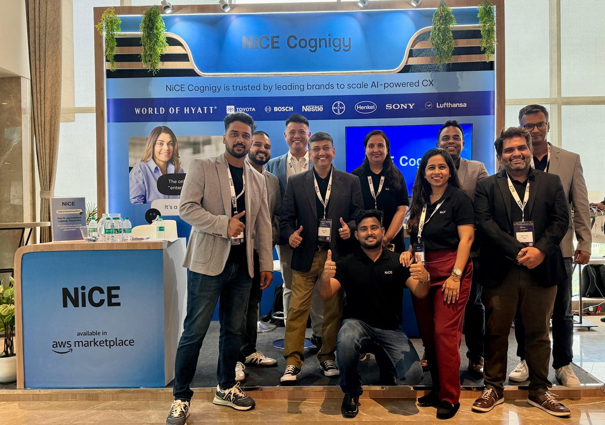 NICELtd's tweet photo. What a day at the India Agentic AI Summit 2026.
Thank you to everyone who joined the conversations and visited the NiCE team throughout the day. We appreciate the opportunity to connect and look forward to seeing you again soon. https://t.co/bNd09h7Od6