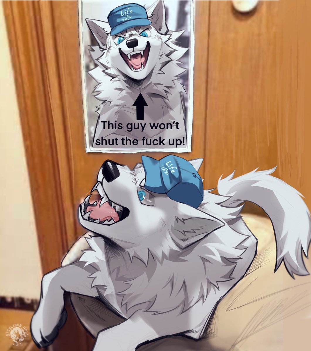 Alphfur's tweet photo. he just WONT stop yapping https://t.co/idVngWuum4