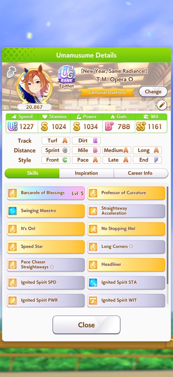 FreshLikeAli's tweet photo. @ilikegrapejelli hiiii just did a long ayabe accidentally but basically,  you need either stam/power sparks depending on your uma’s growth rates. sunday power is a good start and so is riko for unity. you can also sub sunday for creek! https://t.co/LZRKq5vrtH