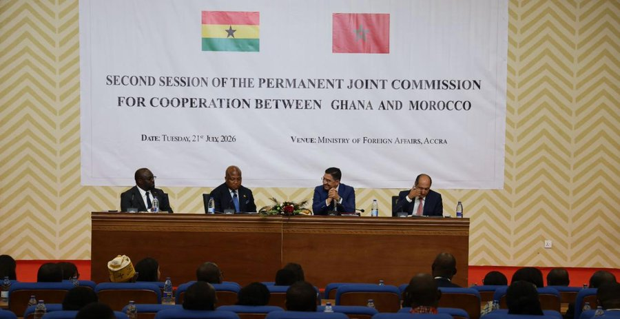 Marocdiplo_EN's tweet photo. 2nd session of the Joint Cooperation Commission🇲🇦🤝🇬🇭: Full satisfaction with the progress achieved in bilateral cooperation since the visit of His Majesty King Mohammed VI to Ghana in February 2017
🔗https://t.co/HTuAJD6JJl https://t.co/QHDvILeh1M