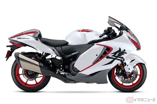 PutiMotor's tweet photo. スズキUSAが、フラッグシップモデル「Hayabusa（ハヤブサ）」の2027年モデルを発表。

カラーリングには、特別色(スペシャルエディション)としてパール・ブリリアント・ホワイト/メタリック・オルト・グレー No.3が設定。

標準色には、メタリック・リフレクティブ・ブルーとグラス・スパークル・ブラックの2色がラインナップ。

米国での���格は、1万9699ドル(約320万円)〜2万399ドル(約331万円)。

https://t.co/X3EWeJPwxA