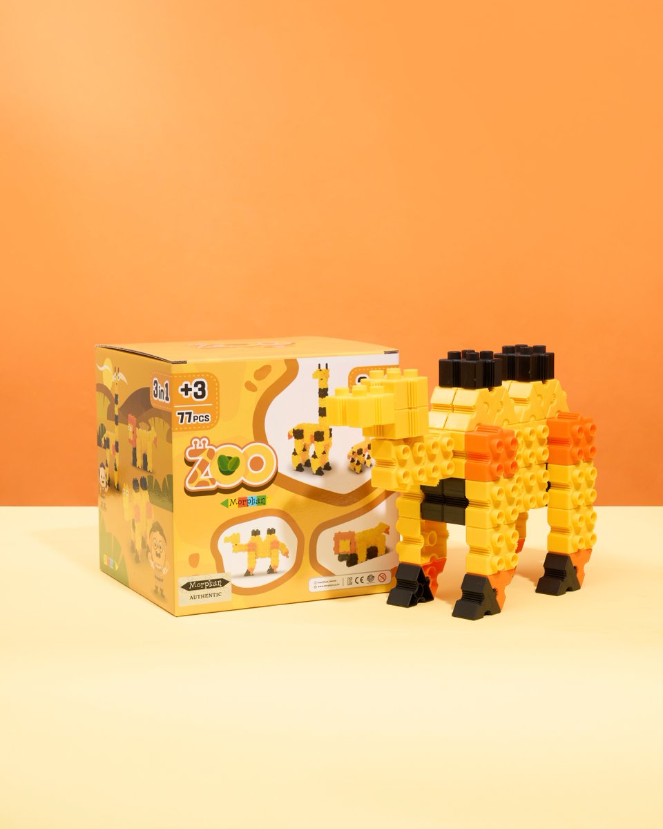 morphun_global's tweet photo. Unleash creativity with the Morphun Zoo 3-in-1 STEM Animal Building Blocks! Bring the safari home today!