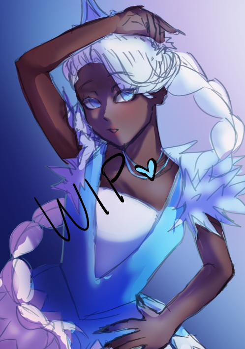 bloompowart's tweet photo. so i realized i never drew this diva!!! here's a wip!! https://t.co/uRzPD2oTGs