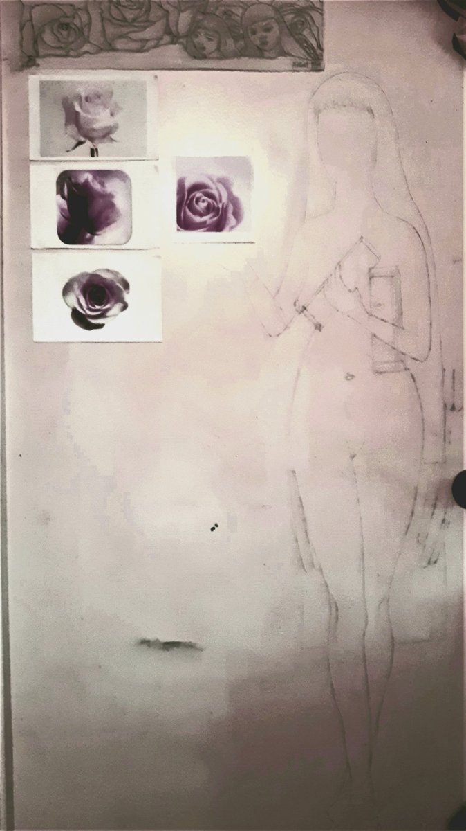 StanleyBurto's tweet photo. "The Womendrawn on my Door" my last studio. One year ago.Also became the study for the  women on my 2024-25 painting,"AFTER ATHENS." https://t.co/Jx5KujPpeJ