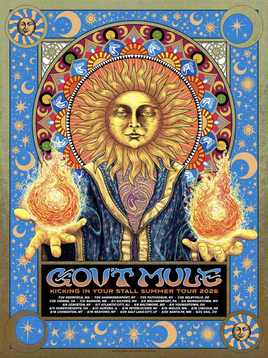 govtmuleband's tweet photo. Tomorrow it all kicks off. 📷
The official Kicking In Your Stall Tour poster by @bourbonsunday will be available starting at the first show of the summer tour.
Available in both Standard and Foil variants. Grab one at the merch booth while they last. #posterdrops https://t.co/PmIK3rjrff