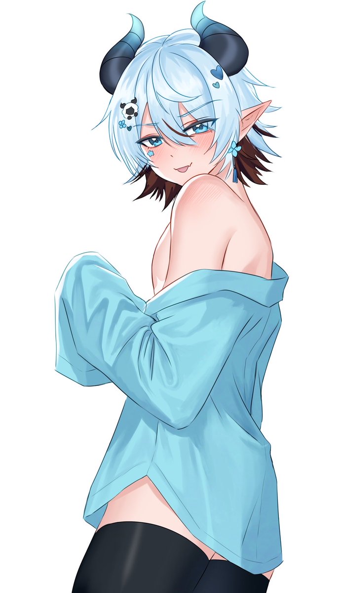 Caecaensfw2's tweet photo. Bleh~ 🩵✨#CaecaeArt 

🎨@/caramel_fucks https://t.co/hdHtjDoB1B