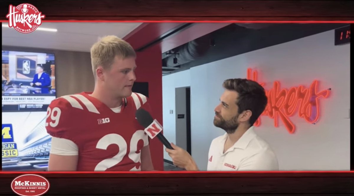 JustinbFrommer's tweet photo. #Nebraska TE Carter Nelson asked about his health on @HuskersRadio after missing spring camp from offseason surgery: 

"The biggest thing is to just leave that behind me, move on and start the new season." https://t.co/sIps4s7PdL