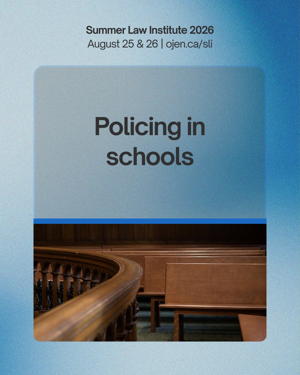 OJEN_ROEJ's tweet photo. Does the presence of police officers in schools make children more or less safe? Policing in schools is just one of the many topics that will be covered at the Summer Law Institute. 

Teachers, learn more and register now: https://t.co/TBSlCBluhJ https://t.co/L0ci9NbuYc