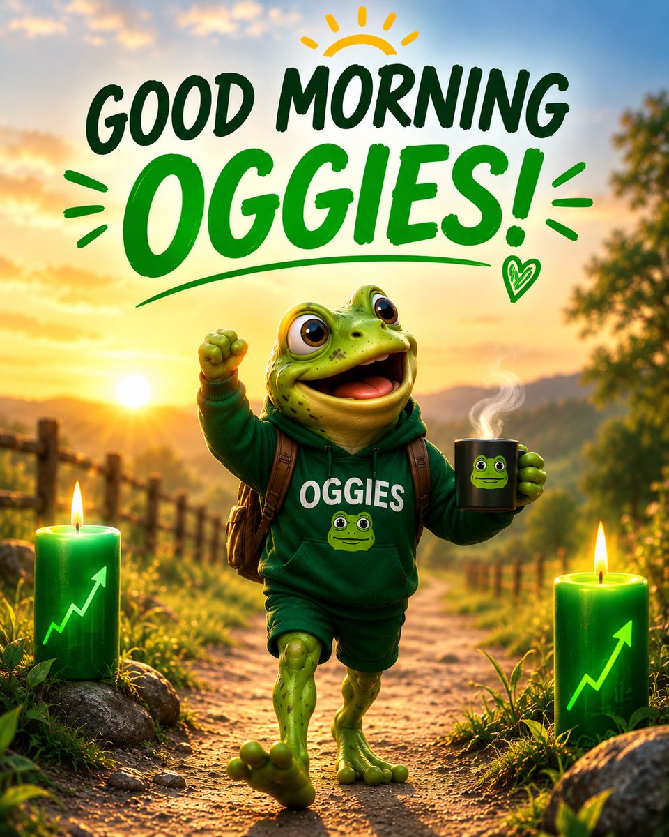 Alpha_Manchy's tweet photo. GM, OGGIES! 🫡🐸

A new day. A new opportunity to build, support each other, and stay true to our conviction.

No matter what yesterday looked like, today is another chance to move forward together.

Wishing everyone a productive, positive, and green day ahead.

Life is good. 💚
$OGGIE