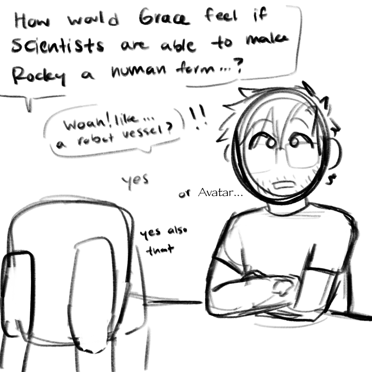 starspaceace_'s tweet photo. rocky get human body. #gracerocky #projecthailmary https://t.co/ZMVMYb6I6g