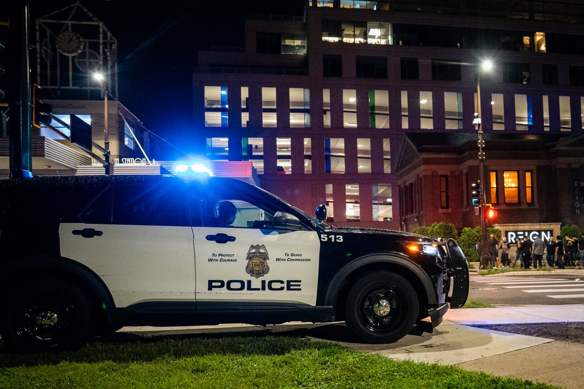 daviss's tweet photo. Right now at a public safety meeting after multiple shootings, Minneapolis Police keeps talking about staffing issues. Alluding to the idea that more police would solve this issue.  

The mass shootings in Uptown are happening with 10-20 officers in 8-10 squad cars on the block. https://t.co/wZeUlZMhqR