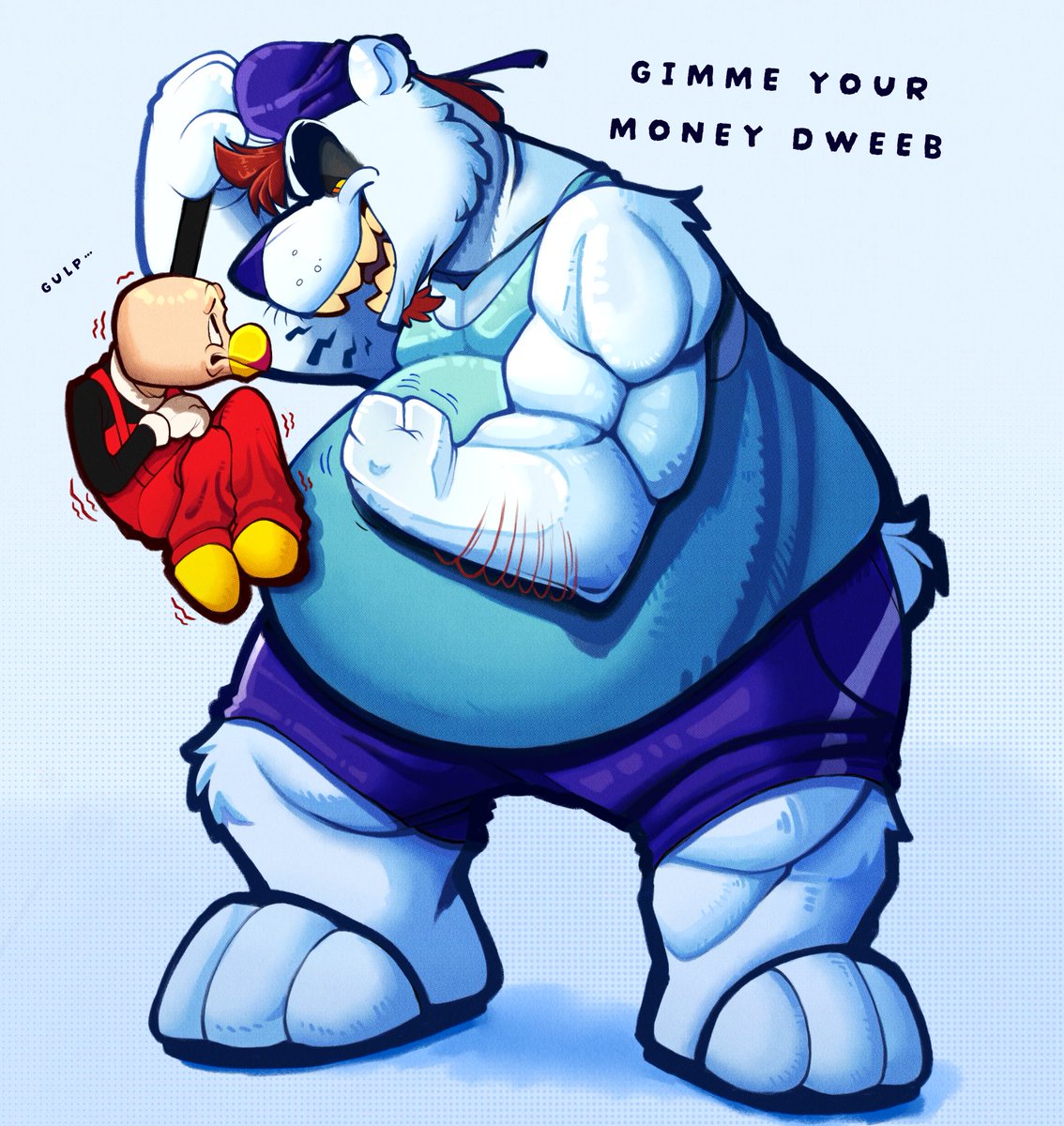 steamengine_12's tweet photo. Art fight attack on
@BigBadBuzzard and @PaintyWuffy  of their ocs Dugee and Chappy https://t.co/OOrQBCWw1N