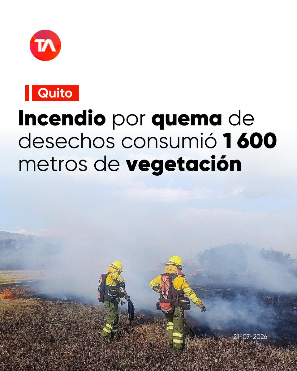 teleamazonasec's tweet photo. 🔥 https://t.co/uyma577DxY 👉 Una quema de desechos provocó un #incendio que consumió 1 600 metros cuadrados de vegetación en Guayllabamba. https://t.co/ZBvwbviIeb