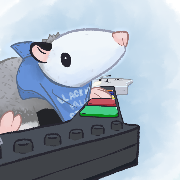 aapatosaur's tweet photo. It's not too often you see an opossum playing video games... on a guitar, nonetheless!

Art of @ThatchTheBold https://t.co/b7mEELuQ4r