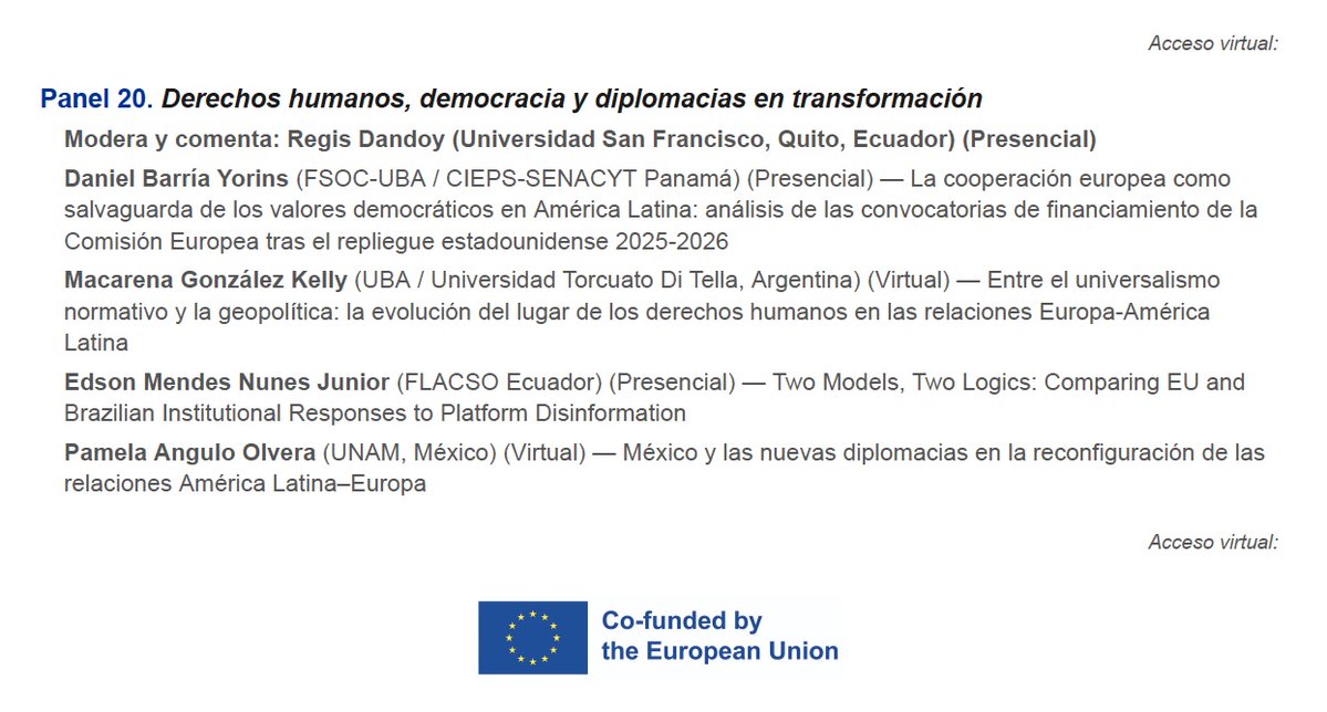 rdandoy's tweet photo. Today, I chaired and discussed the panel "Human rights, #democracy and diplomacy in transformation" at the conference "Latin America and Europe in the Redesign of Regional and Global Governance" of the #JeanMonnet Centre of Excellence in Regional and Global Governance https://t.co/PBpTLEiJMf