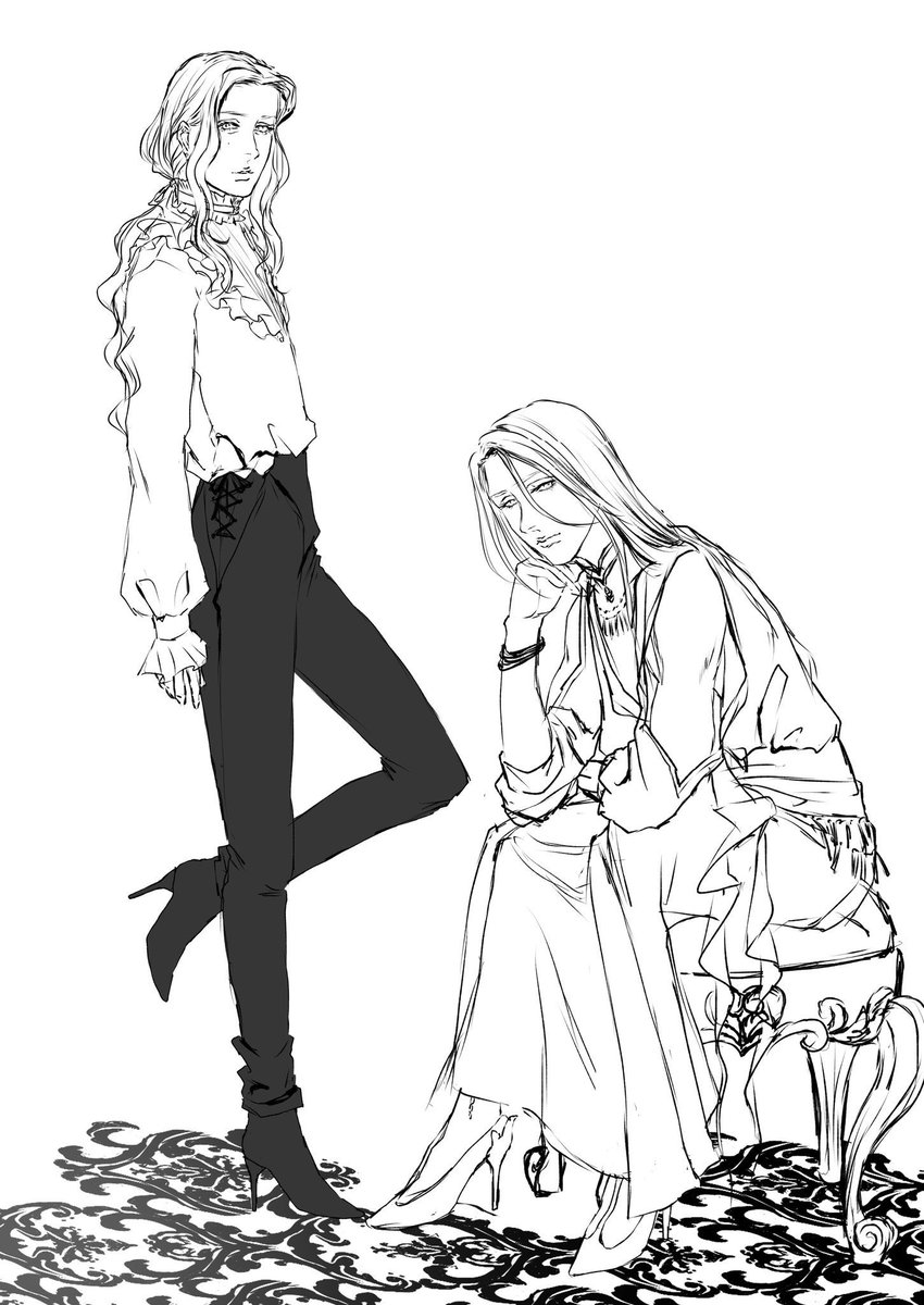 shane_memo's tweet photo. # 長髪男子のイラストだけで興味を持ってくれる方へ届け

全員長髪🐦‍⬛💚💜 https://t.co/XuxyJv064k