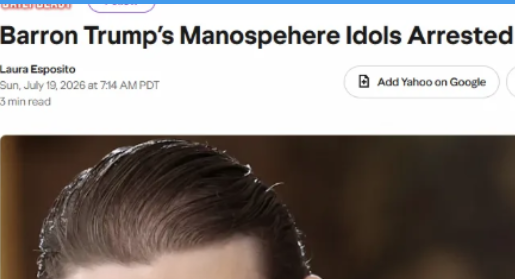 smc429's tweet photo. Ouch 😬🤭 
The headlines aren't holding back. 
"Barron Trump's buddy".. 
Imagine the kind of dating advice he was getting. 
Nice mothering, Melania. https://t.co/S531rOU0vI
