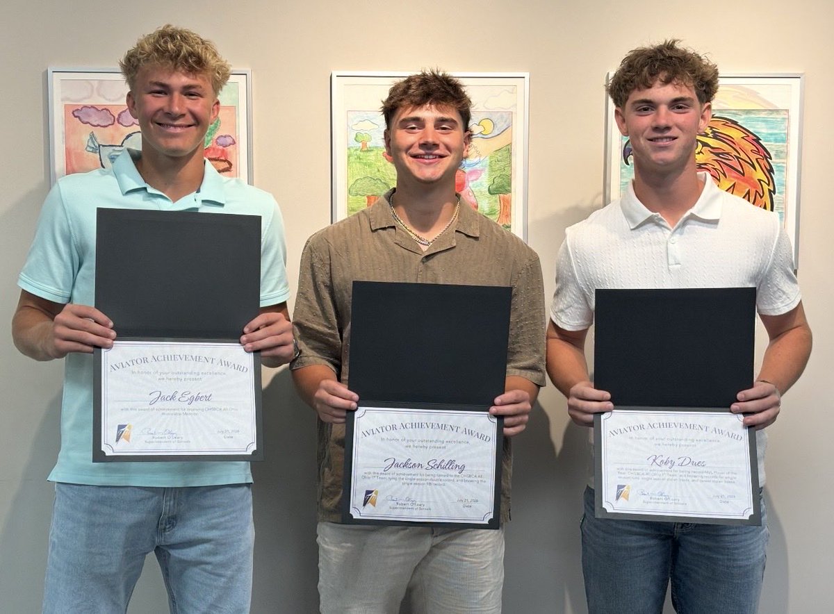butler_baseball's tweet photo. Congrats to our All State players, Jack Egbert, Jackson Schilling and Koby Dues, who were recognized at the school board meeting tonight. https://t.co/k3cA3u1SLK