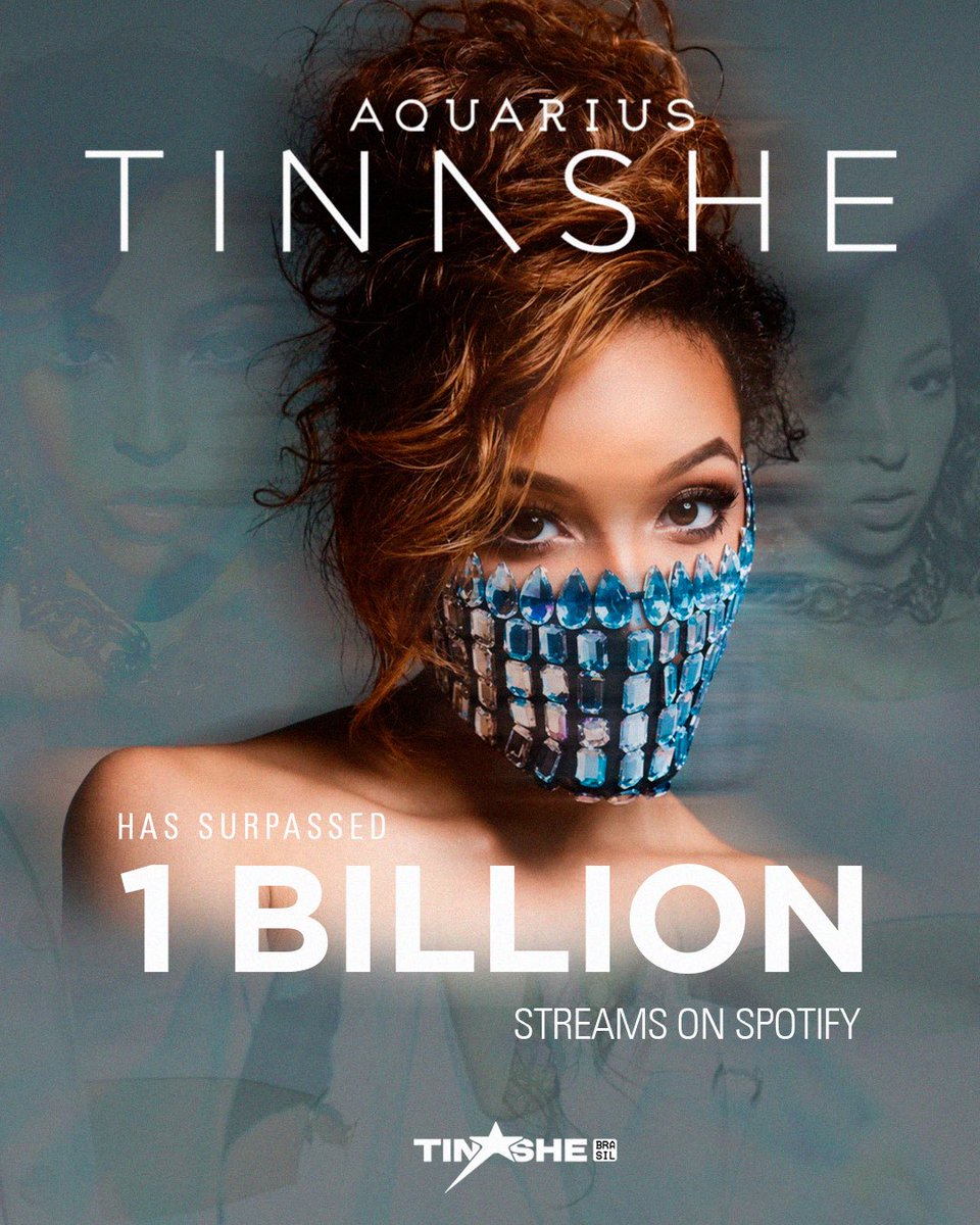 tinashebr's tweet photo. We’re happy to say that “Aquarius” by @Tinashe has now surpassed 1 BILLION STREAMS on Spotify! ✨🩵♒️ https://t.co/Mayfkjy6Gw