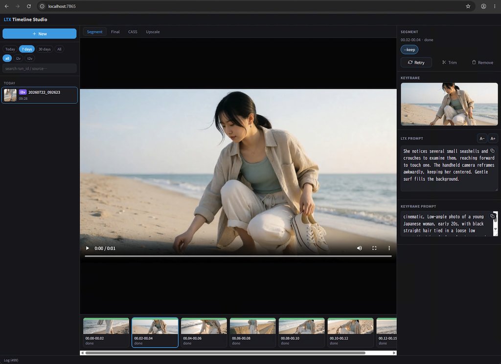 PhotogenicWeekE's tweet photo. LTX-2.3でtimeline入りpromptを何とかする、LTX  Timeline Studio、Windows PCでgit clone、README通り設定して動くの確認しました(笑)ので公開します。ComfyUI(LTX-2.3/Krea 2)、Node.js、ffmpeg / ffprobe、CASS、ACE Step-1.5(option)といろいろ設定面倒ですが、興味ある方は是非♪
@ComfyUI 
https://t.co/9kPdQVF3Nu