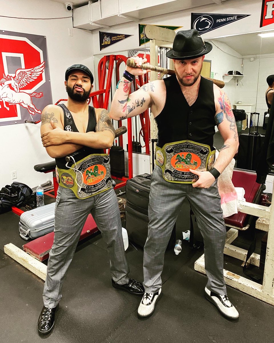 TheGentJK's tweet photo. #TBT Monster Factory Tag Team Champions 🤌🏼🍝🚂🏆 #SPF https://t.co/RmRwbsMPPf