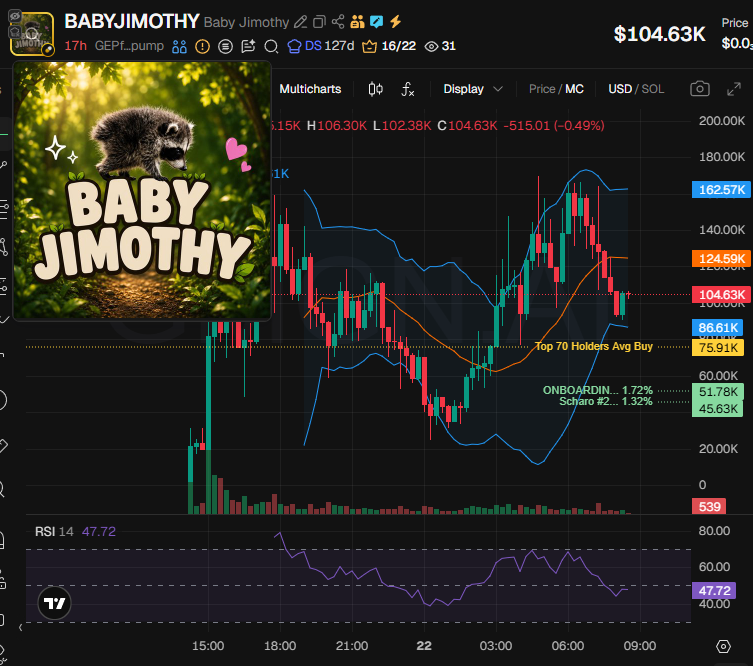 badattrading_'s tweet photo. $BABYJIMOTHY (CA GEPfztBZqdh8nZHaPsRxd4UzzwAc8wJRQvC9Rkuxpump) doesn't have snipers and insiders per devsnightmare. Scharo, Player555 are top holders.

A cluster has 3% on the bubblemap. CEX cluster has 54.3%, Binance funded wallets have 12.3%, Coinbase 25.2%, Moonpay 10.3%, Robinhood 5.8%, Gate 5.3%, Mexc 4.4%, Cryptocom 4.4%, Kraken 3.5%, Bybit 1.4%.

Top 70 holders have 63.4%, top 10 have 19.5%, 1.49k holders with an average bag at $70. Nfa
