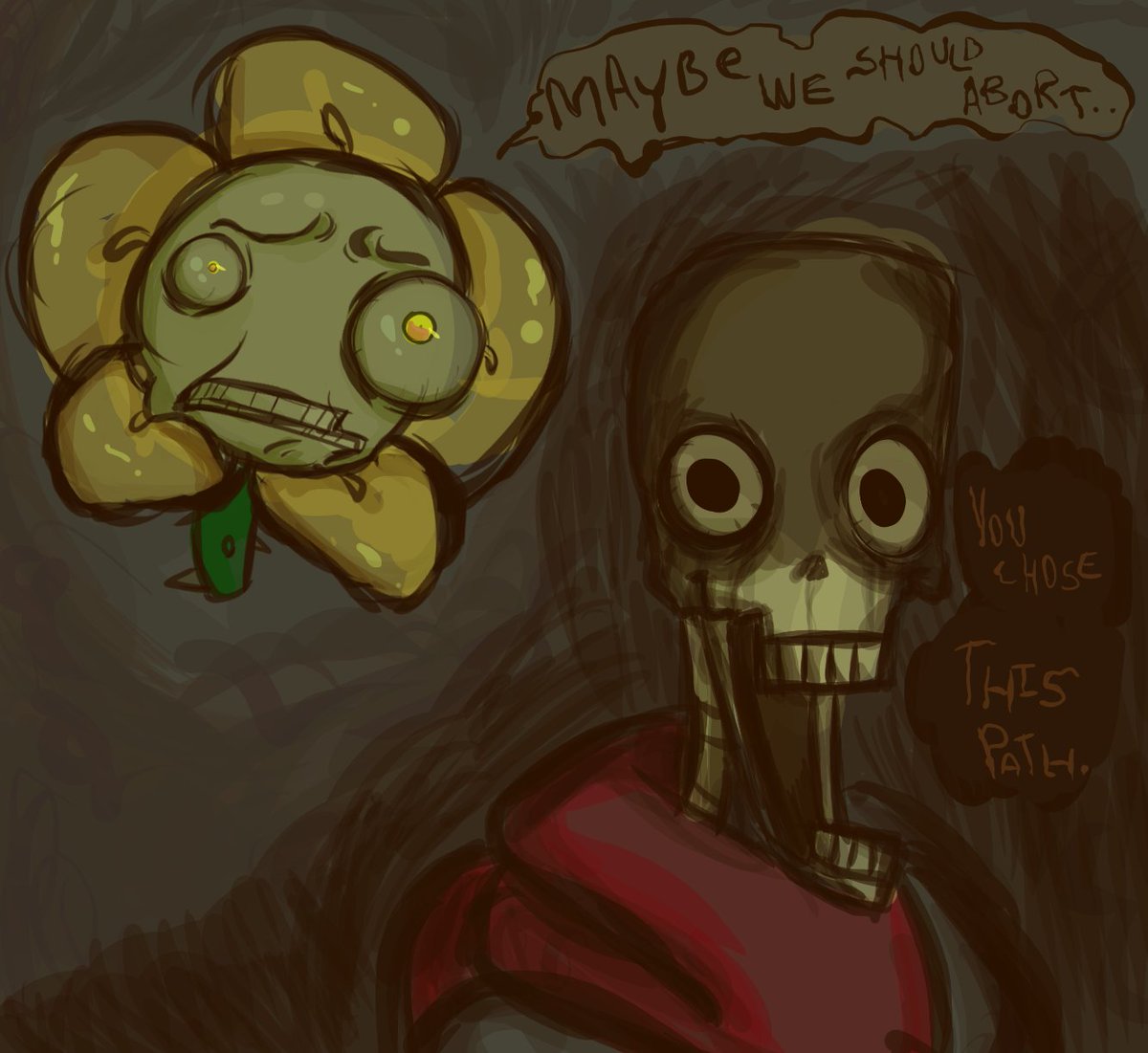 IAlwysCmback's tweet photo. #undertale #flowey #papyrus  #bonegrave https://t.co/pU9LPm2vcs
