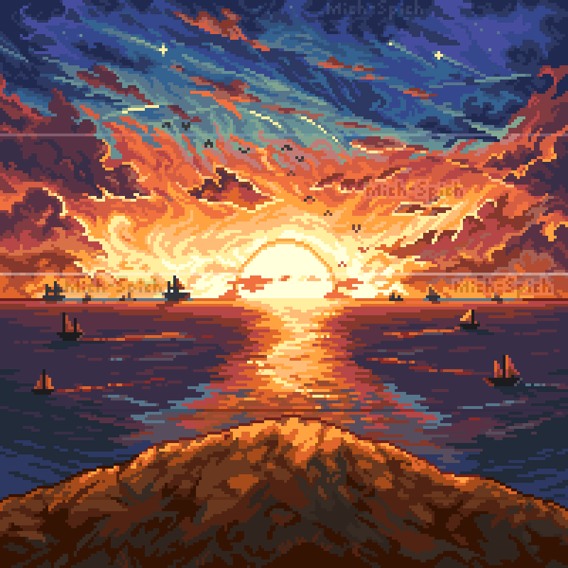 MichSpich's tweet photo. Ocean sunset https://t.co/s5kIIbT7nG