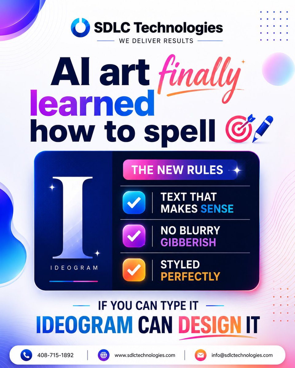 Sdlctech's tweet photo. Graphic design just got a serious AI upgrade

#ArtificialIntelligence #Ideogram #GraphicDesign #Typography #ContentCreation #BrandDesign #TechTrends #FutureOfDesign https://t.co/Or0Sw8N7vX