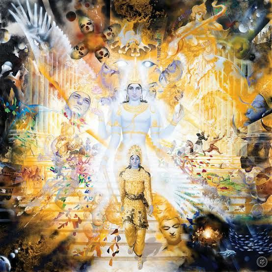 itihasa24's tweet photo. "Na me pārthāsti kartavyaṁ triṣu lokeṣu kiñcana…
varta eva ca karmaṇi"

O Arjun, there is no duty in the three worlds that I must perform, yet I am engaged in action.

Painting by Giampaolo Tomassetti.