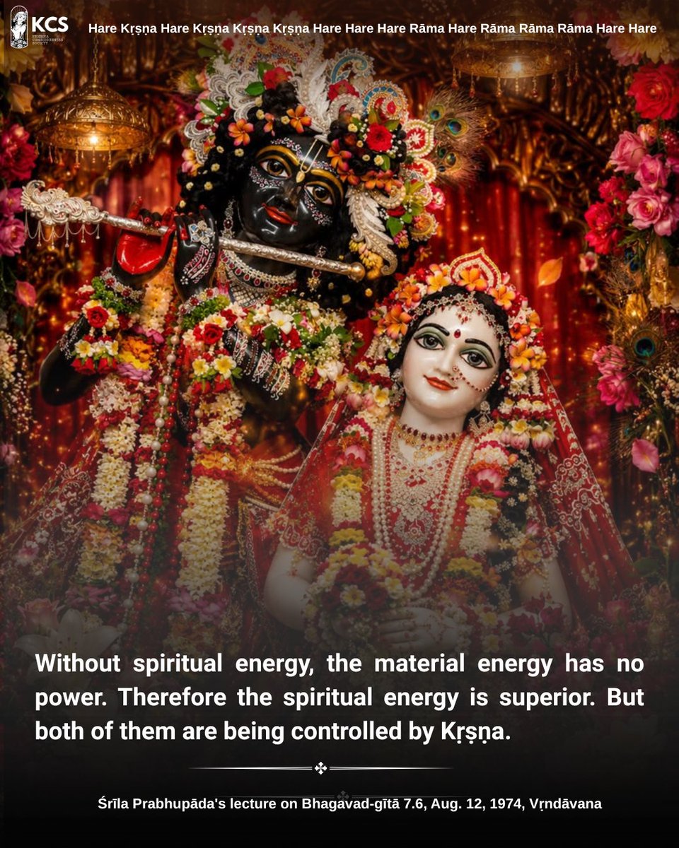 KCSociety_India's tweet photo. Two energies, one Supreme Controller: Krishna. https://t.co/X2xarpOyqF
