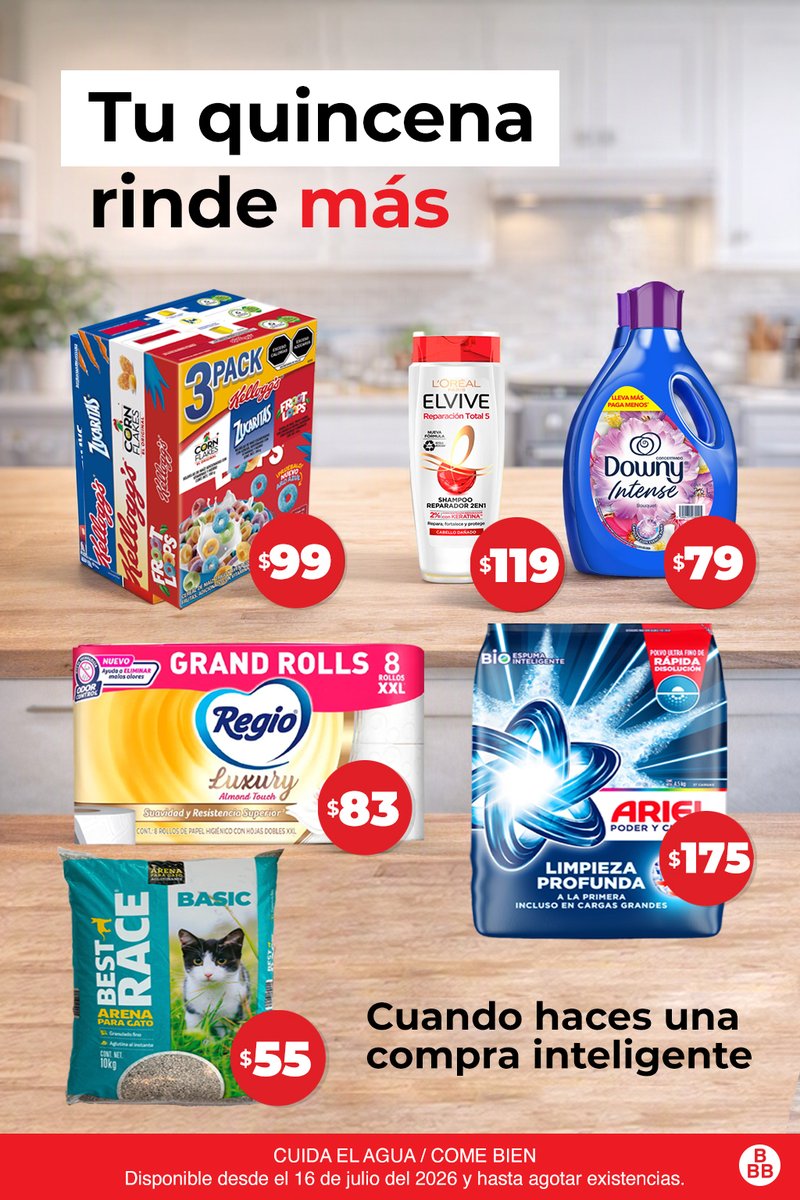 Tiendas3B's tweet photo. Llegó el momento de llevar los esenciales a casa. Descubre la selección que armamos para ti esta quincena y llévatelos antes de que se terminen. ​🤩

​Tiendas 3B, tu despensa inteligente.🧠🛒
Validó hasta agotar existencias ⚠️

#Tiendas3B #Irrepetibles3B https://t.co/YnG16wihON