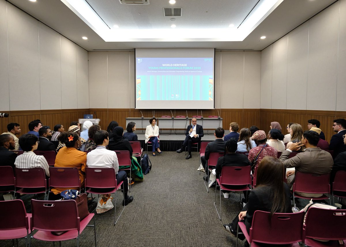elounasso's tweet photo. Cette année, le Forum des #jeunes professionnels du patrimoine mondial a réuni 31 participants venus de 29 pays pour échanger leurs idées et approfondir leurs réflexions sur le rôle des communautés, de la jeunesse et de l’éducation dans la protection du #patrimoinemondial. #48WHC https://t.co/voCZoJZH27