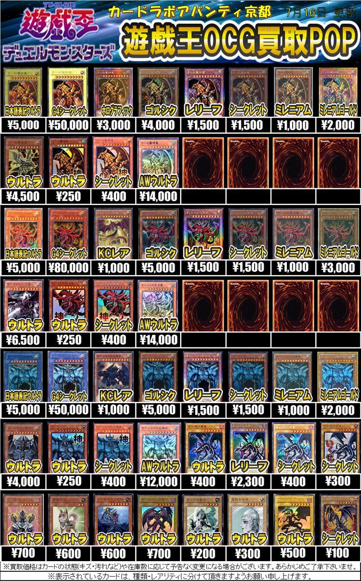 遊戯王 買取情報】 青眼の白龍、ブラック・マジシャン、真紅眼の黒竜