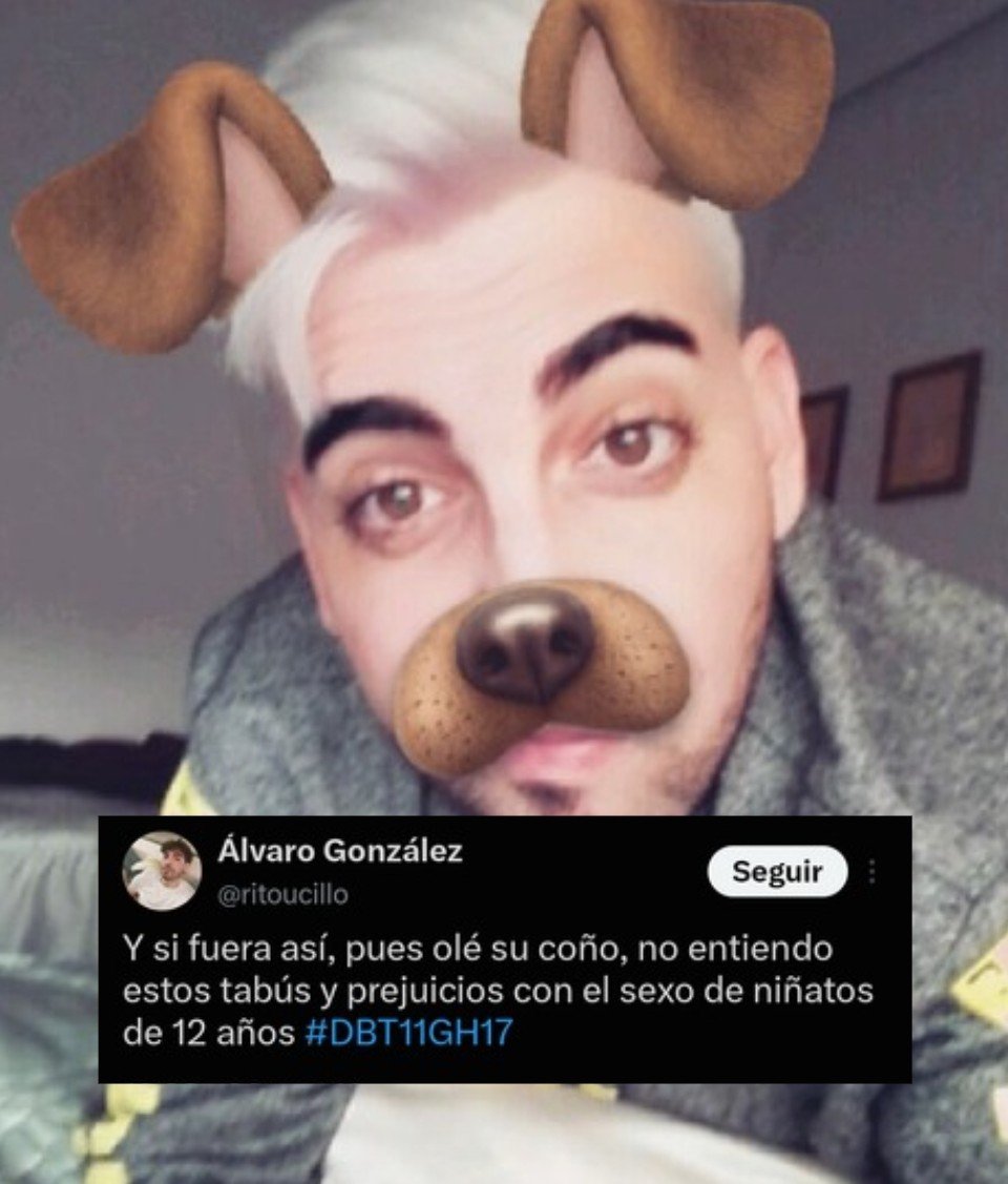 KalinaAnnGG's tweet photo. Silencio, PEDÓFlLO. Así que te gusta ver sexo entre niños de 12 años?

Todos los progres que quieren correrte con discursos de superiorad moral son esta mierda: https://t.co/IOsoZ2drMr