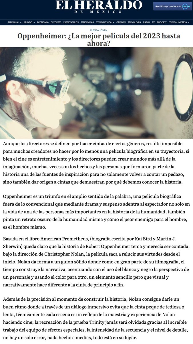Fabcast27's tweet photo. Tres años de uno de los fenómenos más memorables del séptimo arte, el día que dos películas totalmente diferentes se estrenaron e hicieron historia, para mí fue un momento tan significativo ya que se publicaron mis primeras críticas.

#Barbenheimer https://t.co/tAP5QJcOoe