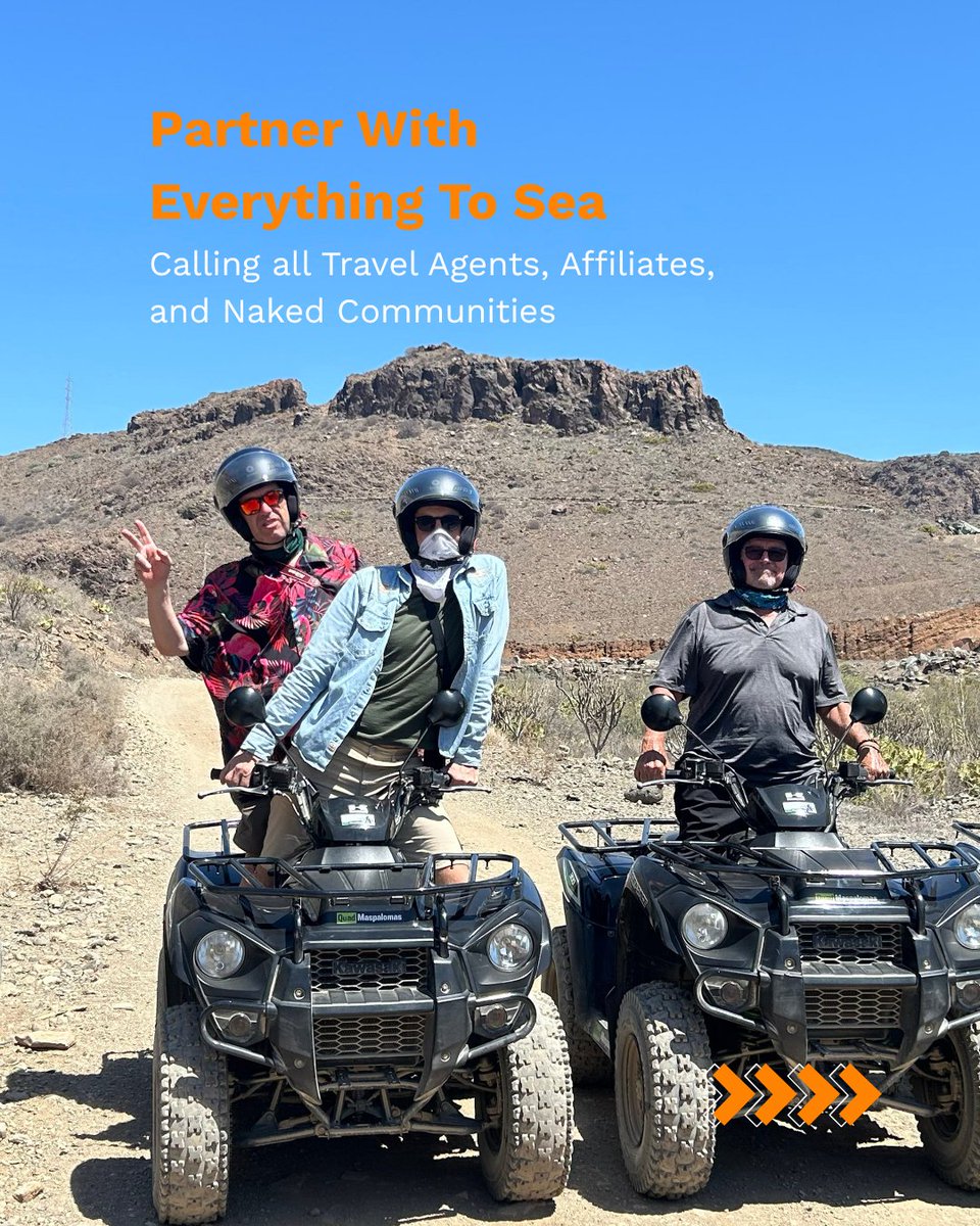 everythingtosea's tweet photo. Your audience wants fun. Your wallet does too.

Get paid to send men on clothing-optional adventures.

Travel agents, affiliates, creators, publishers, and community partners can sign up now:
https://t.co/MEBkvP5xGv https://t.co/mzGy1cDsYZ