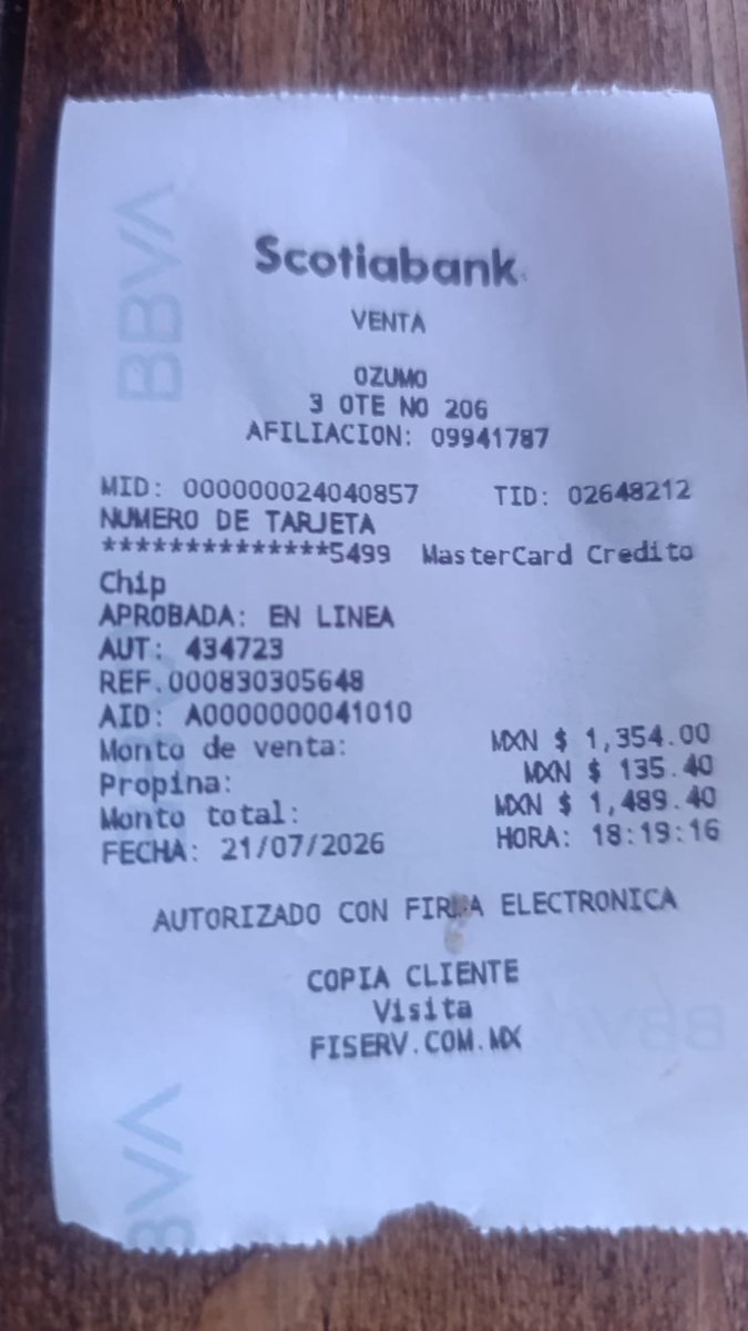 monikeAL29's tweet photo. @Profeco @ivan_escalante Buenas noches, quiero denunciar al restaurante  Ozumo en Puebla capital, cobra la propina obligatoria del 10%, sumado a que su servicio es pésimo, e insuficiente. Ojalá puedan visitarlos. Adjunto ticket de hoy y la dirección Calle 3 Ote. 206, Centro histórico de Puebla, 72000 https://t.co/GgzTYpw3qX