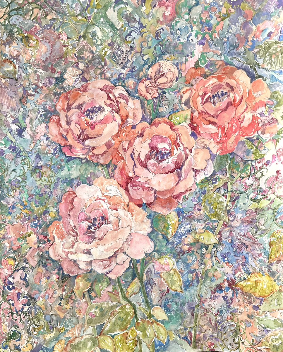 kemuridayo_02's tweet photo. 華やか #水彩画    #アナログ https://t.co/sRPSwTzsje