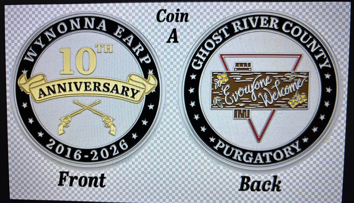 WayHaughtElf's tweet photo. #WynonnaEarp #Earpers! Sharon has designed 2 coins to celebrate the 10th Ann. And needs help deciding which one! Please see her post below and then vote A or B! https://t.co/0uWlyvuRra