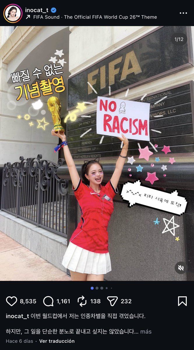 OOCprogresismo2's tweet photo. 🇰🇷🇦🇷 La influencer surcoreana Ino Cat, famosa por quejarse del racismo en el Mundia logrando que despidan a un mexicano de su trabajo por un chiste, publica un video pisando la camiseta de Argentina. https://t.co/lD1quTXjyc